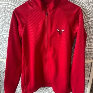 Antigua Kids Red Full-Zip Jacket with Chicago Bulls Logo EUC